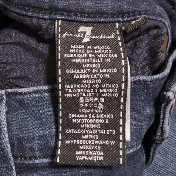 7 For All Mankind Women’s Distressed B(air) High Waist Ankle Skinny Jeans-Sz 30 - Picture 6 of 7